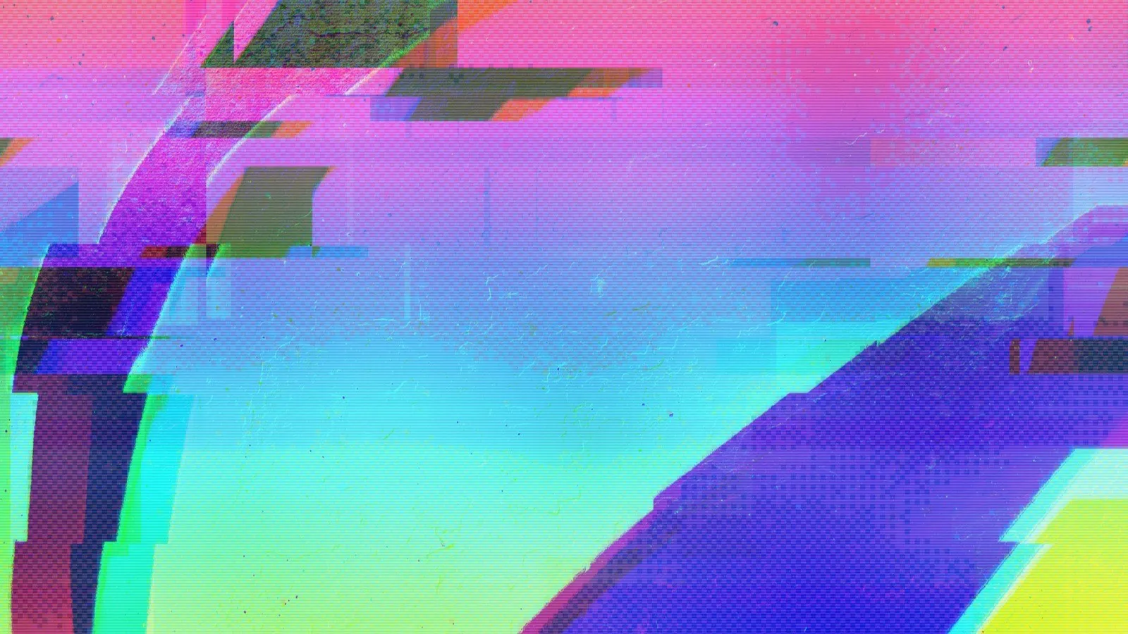 Abstract neon glitch artwork representing why translation memories need significant cleaning before they can serve as reliable AI training data